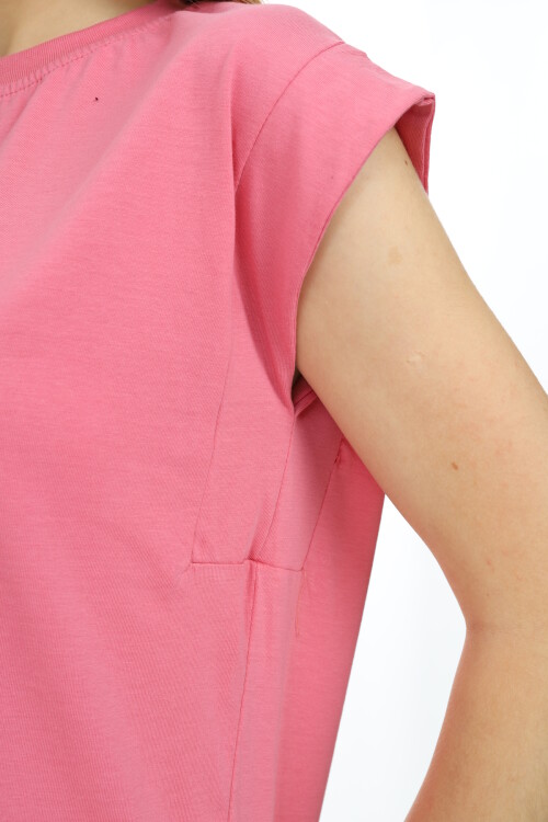 Kız Çocuk Kolsuz T-Shirt 9-14 Yaş Lx003