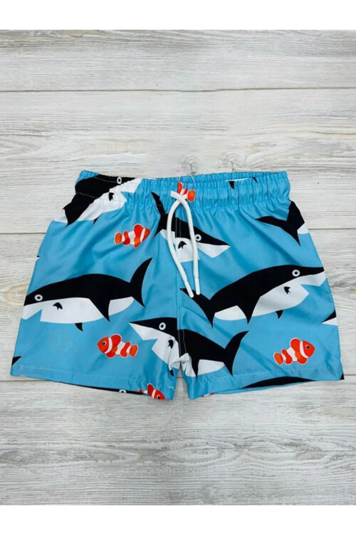 Erkek Çocuk Baskılı Deniz&Havuz Şortu 2-16 Yaş 002-1