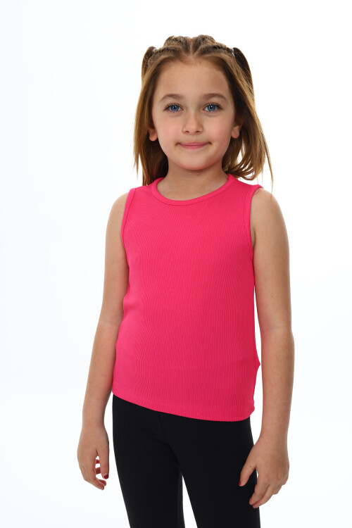 Kız Çocuk Atlet Kollu Badi Bluz 6-13 Yaş 9302-1