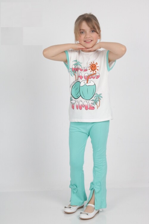 Kız Çocuk Fiyonklu 2li Takım 7-12 Yaş LV-01