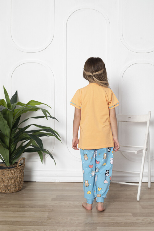 Kız Çocuk Make Wish Pandacık Baskılı Pijama Takımı 11-15 Yaş 6080