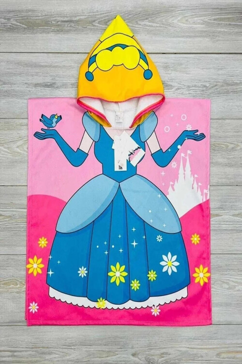 Kız Çocuk Panço Havlu (Plaj+Havuz+Banyo) 2-9 Yaş 012