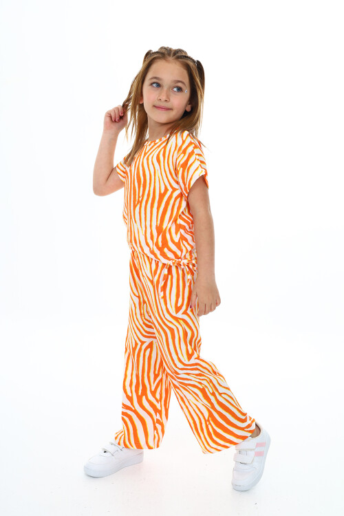 Kız Çocuk Zebra Desenli  2li Takım 613 Yaş 9378