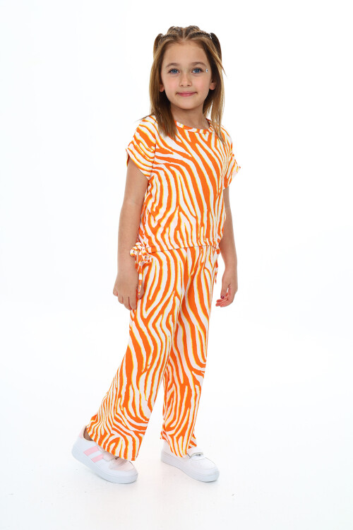 Kız Çocuk Zebra Desenli  2li Takım 613 Yaş 9378