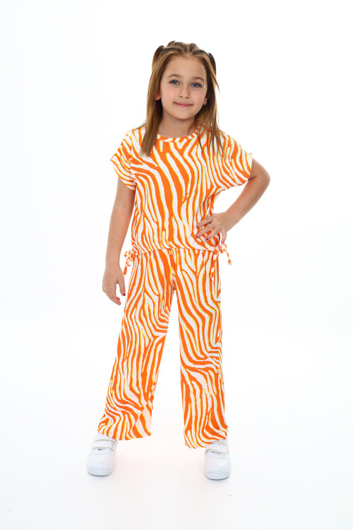 Kız Çocuk Zebra Desenli  2li Takım 613 Yaş 9378