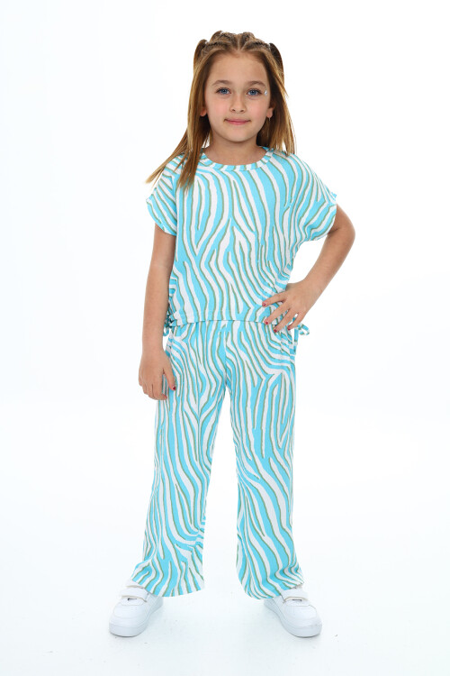 Kız Çocuk Zebra Desenli  2li Takım 613 Yaş 9378