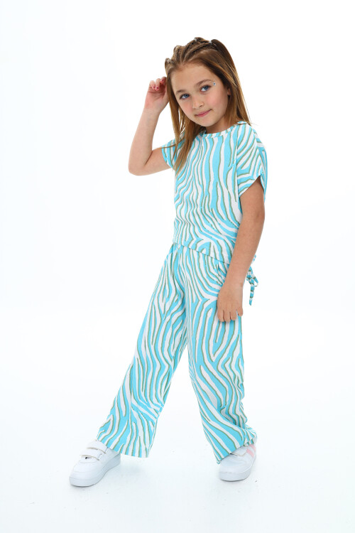 Kız Çocuk Zebra Desenli  2li Takım 613 Yaş 9378