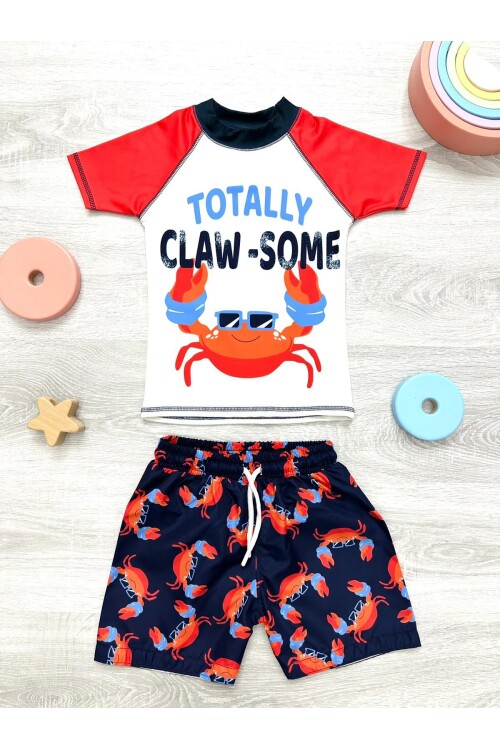 Erkek Çocuk 2li  Plaj Takımı (Şort-Tişört) 3-10 Yaş 007