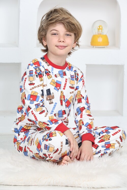 Erkek Çocuk Baskılı Pijama Takımı 1-11 Yaş 4924-26