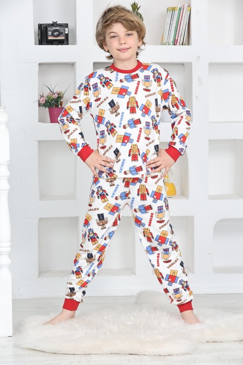 Erkek Çocuk Baskılı Pijama Takımı 1-11 Yaş 4924-26