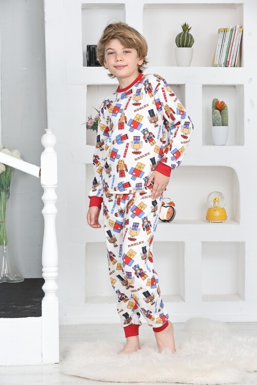 Erkek Çocuk Baskılı Pijama Takımı 1-11 Yaş 4924-26