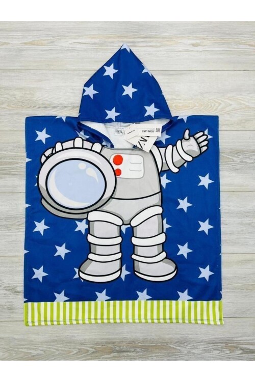 Erkek Çocuk Panço Havlu (Plaj+Havuz+Banyo) 2-9 Yaş 012-1