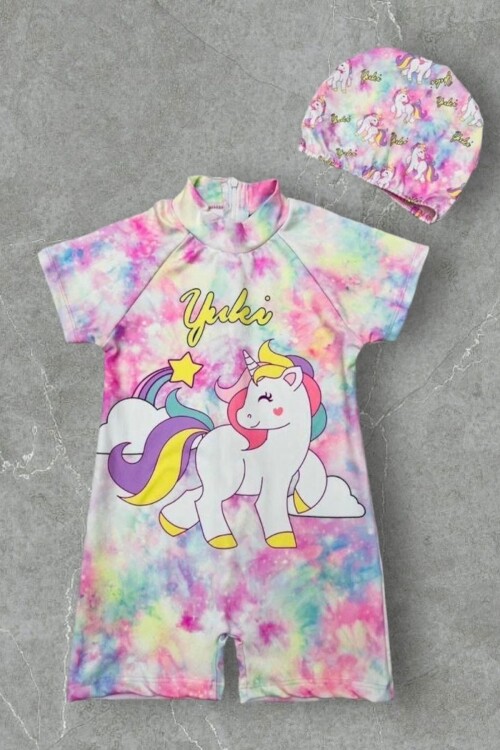 Kız Çocuk Fermuarlı Mayo Takımı 2-8 Yaş 026-2