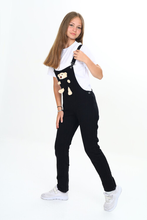 Kız Çocuk Jean Salopet-Peluş Ayıcıklı- 2-13 Yaş 0095