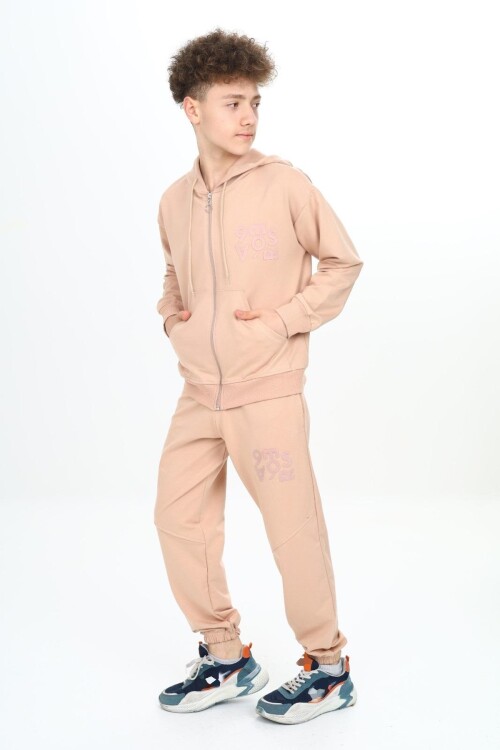 Erkek Çocuk Fermuarlı Kapüşonlu 2 İplik Eşofman Takımı px 7205