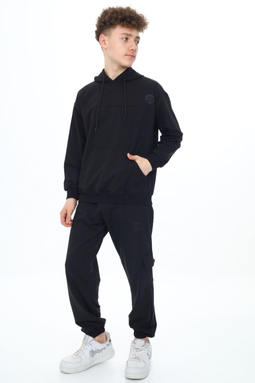 Erkek Çocuk Kapüşonlu 2 İplik Eşofman Takımı px7120