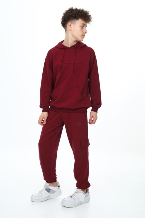 Erkek Çocuk Kapüşonlu 2 İplik Eşofman Takımı px7120