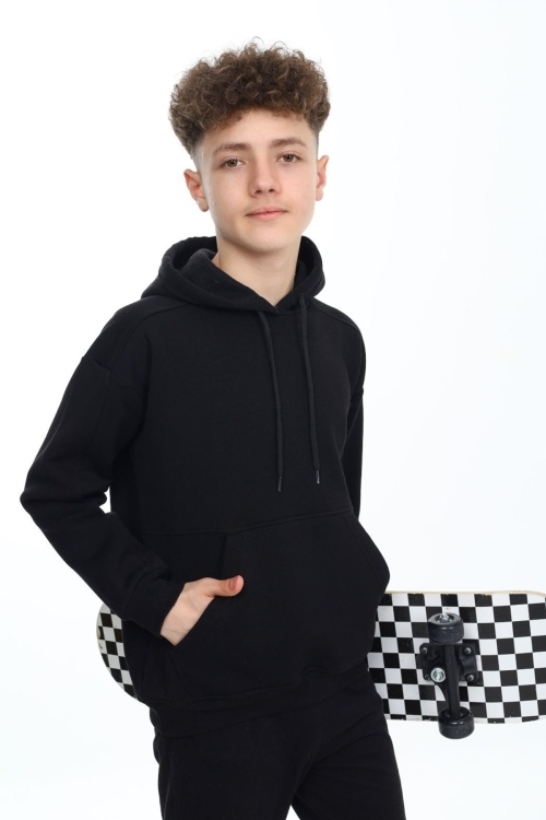 Erkek Çocuk Kapüşonlu 3 İplik Sweatshirt Px7141.1