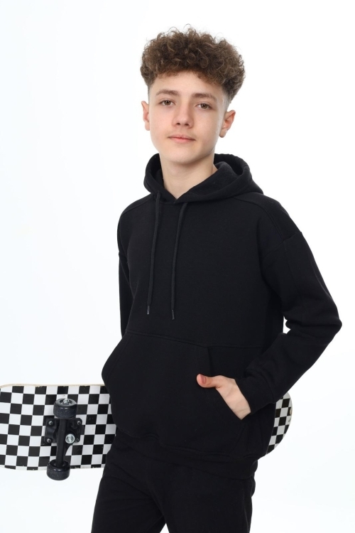 Erkek Çocuk Kapüşonlu 3 İplik Sweatshirt Px7141.1