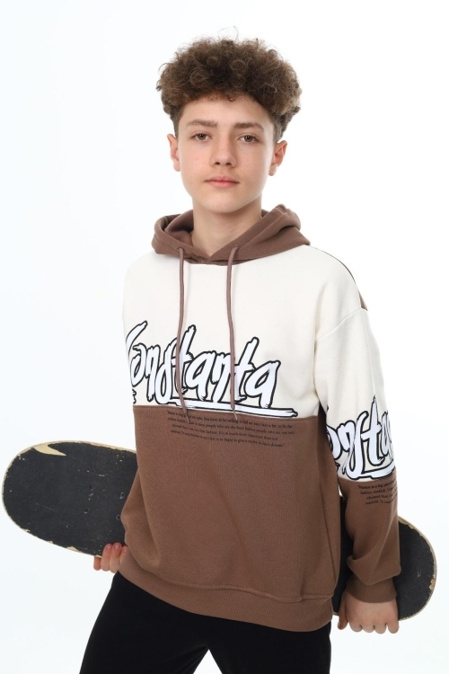 Erkek Çocuk Oversize Sweatshirt Hoodie Px7170.1
