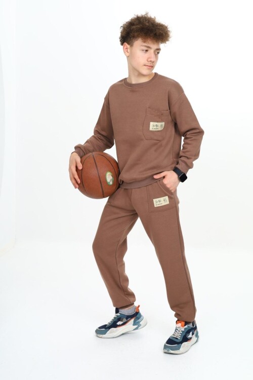 Erkek Çocuk Yaka Cepli 3 İplik Alt/Üst Takım Px 7137.1