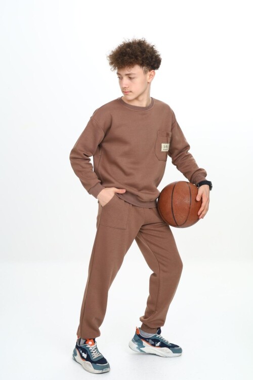 Erkek Çocuk Yaka Cepli 3 İplik Alt/Üst Takım Px 7137.1