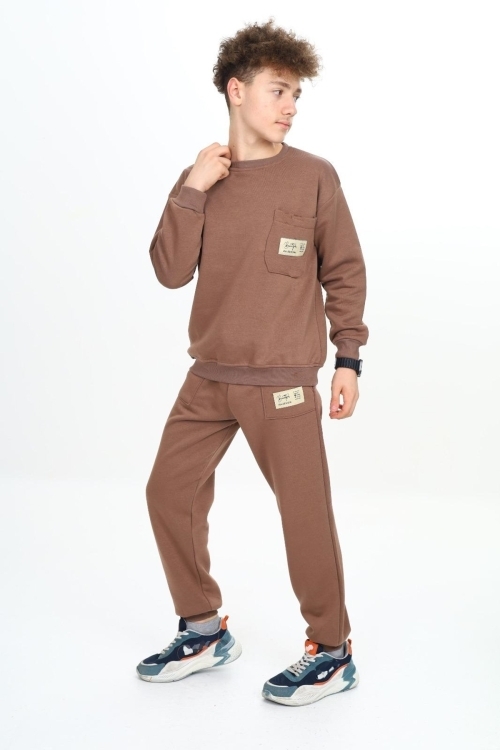 Erkek Çocuk Yaka Cepli 3 İplik Alt/Üst Takım Px 7137.1