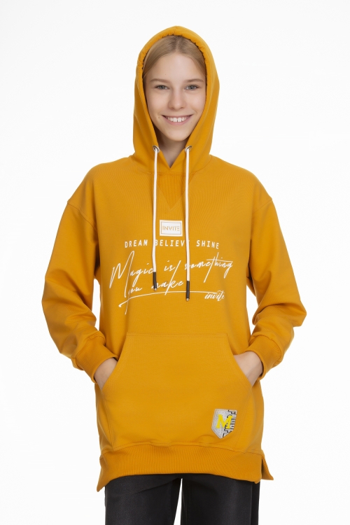 Kız Çocuk Kapüşonlu Yazı Baskılı Sweatshirt Px661.1