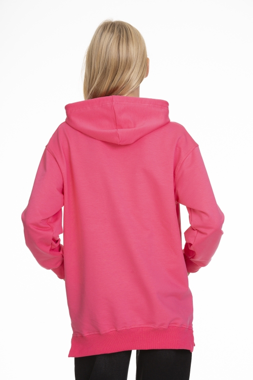 Kız Çocuk Kapüşonlu Yazı Baskılı Sweatshirt Px661.4