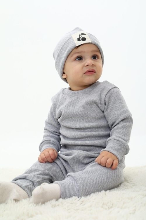 Erkek Bebek 3lü Takım (Şapka+Alt+Üst) 12128