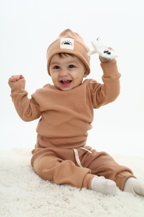 Erkek Bebek 3lü Takım (Şapka+Alt+Üst) 12128