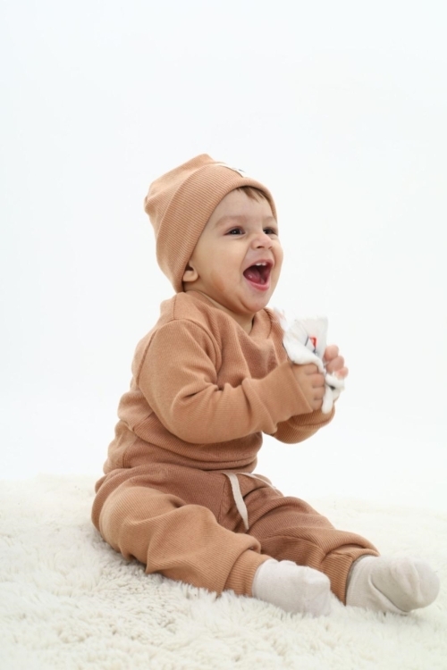 Erkek Bebek 3lü Takım (Şapka+Alt+Üst) 12128