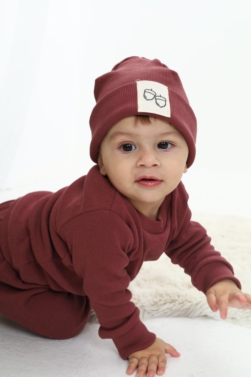 Erkek Bebek 3lü Takım (Şapka+Alt+Üst) 12128