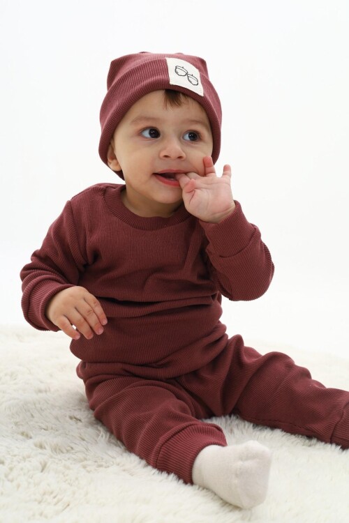 Erkek Bebek 3lü Takım (Şapka+Alt+Üst) 12128