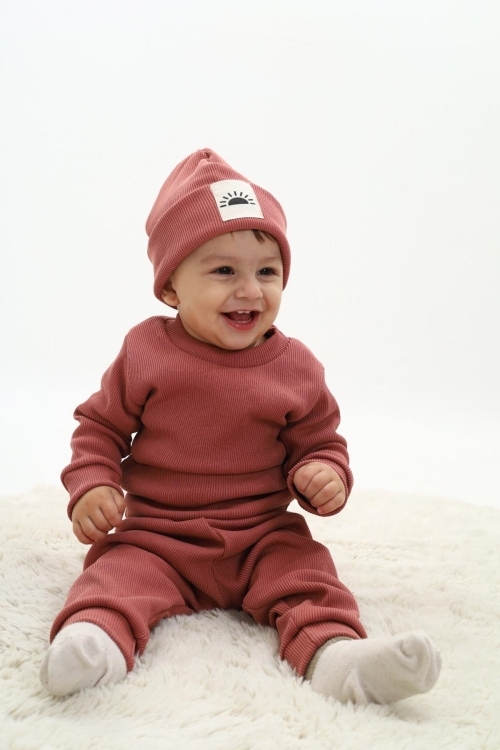 Erkek Bebek 3lü Takım (Şapka+Alt+Üst) 12128