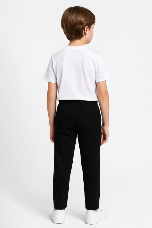 Erkek Çocuk  Beli Lastikli ve Kordonlu Likralı Okul Pantolonu 10-15 Yaş 12271