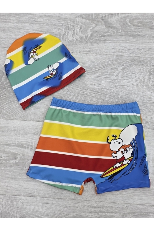 Erkek Çocuk Boneli ve Şortlu Mayo Takımı 12256