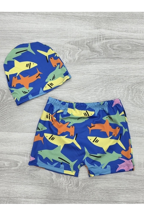 Erkek Çocuk Boneli ve Şortlu Mayo Takımı 12256