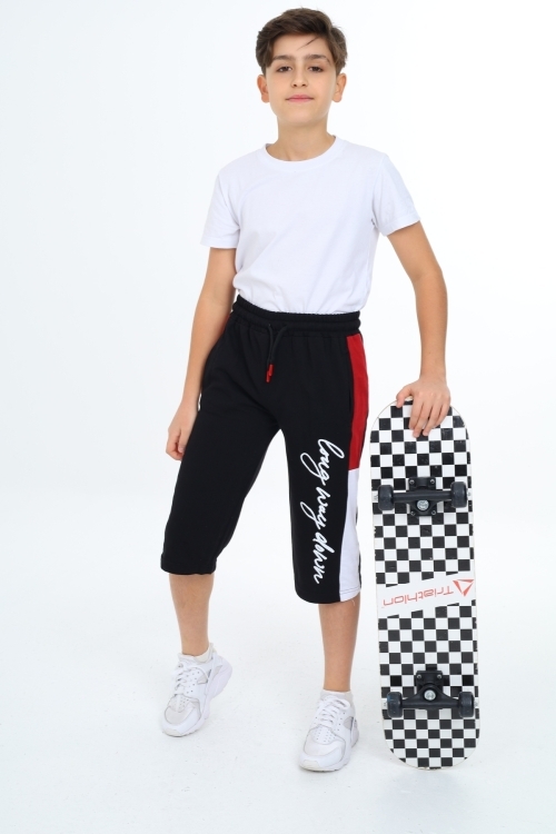 Erkek Çocuk Garni Detaylı Kapri Alt 12204