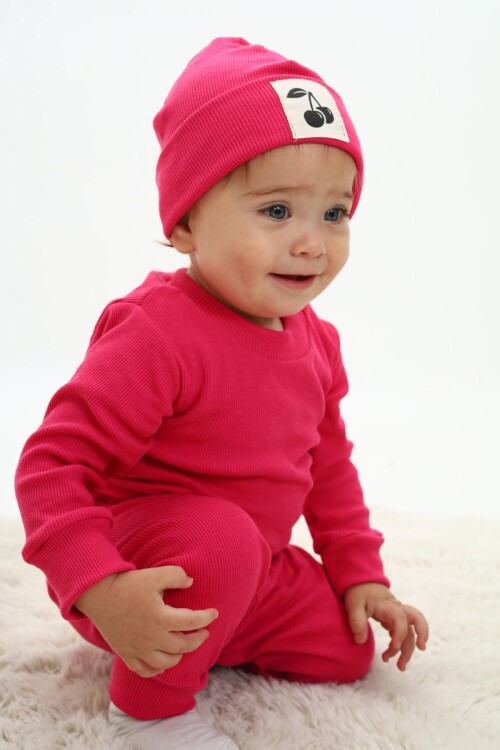 Kız Bebek 3lü Takım (Şapka+Alt+Üst) 12129