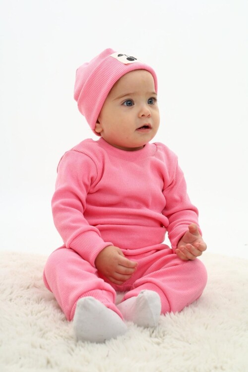 Kız Bebek 3lü Takım (Şapka+Alt+Üst) 12129