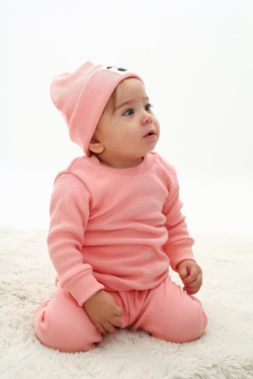 Kız Bebek 3lü Takım (Şapka+Alt+Üst) 12129