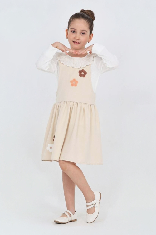 Kız Çocuk 2li Elbise (Elbise+Badi Bluz) 12342