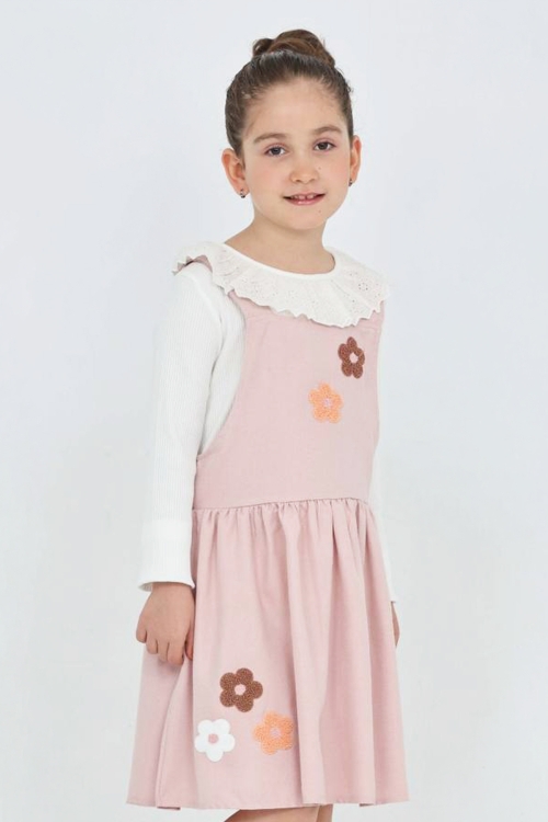 Kız Çocuk 2li Elbise (Elbise+Badi Bluz) 12342