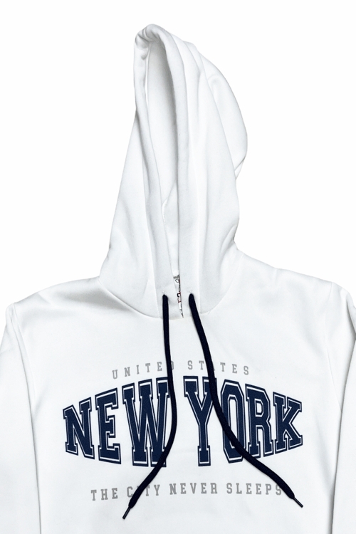 Kız Çocuk 3 İplik Kapüşonlu Kanguru Cepli Sweatshirt 12335