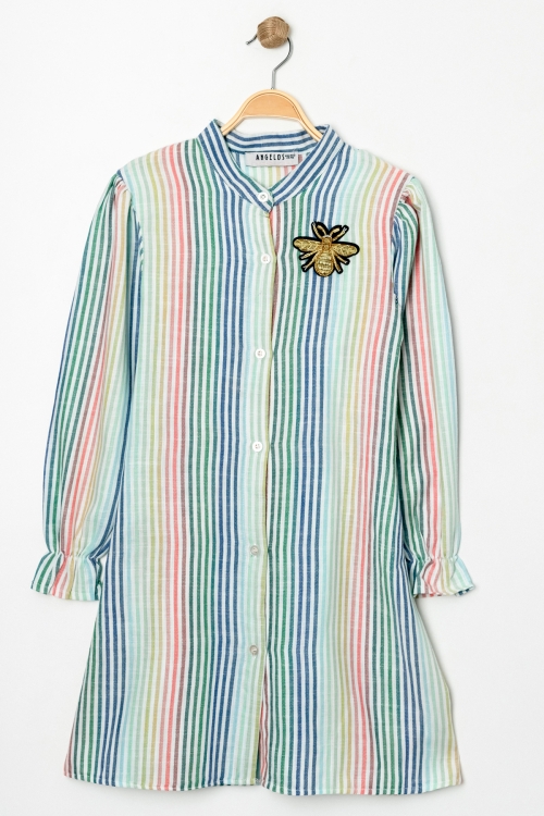 Kız Çocuk Ekose Desenli Elbise 12168