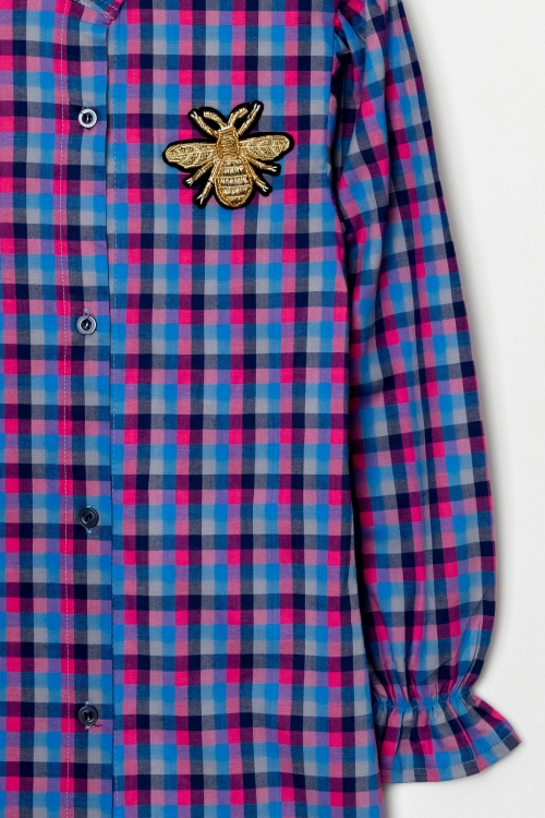 Kız Çocuk Ekose Desenli Elbise 12168