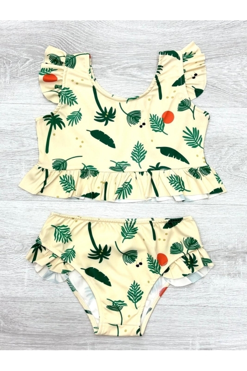 Kız Çocuk Fırfırlı Mayo Takımı 2-10 Yaş 12221