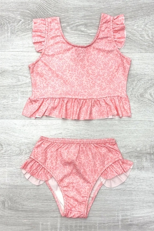 Kız Çocuk Fırfırlı Mayo Takımı 2-10 Yaş 12221