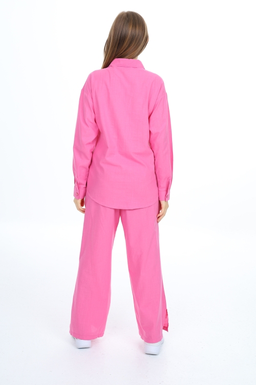 Kız Çocuk Gömlekli Alt-Üst Takım Px311